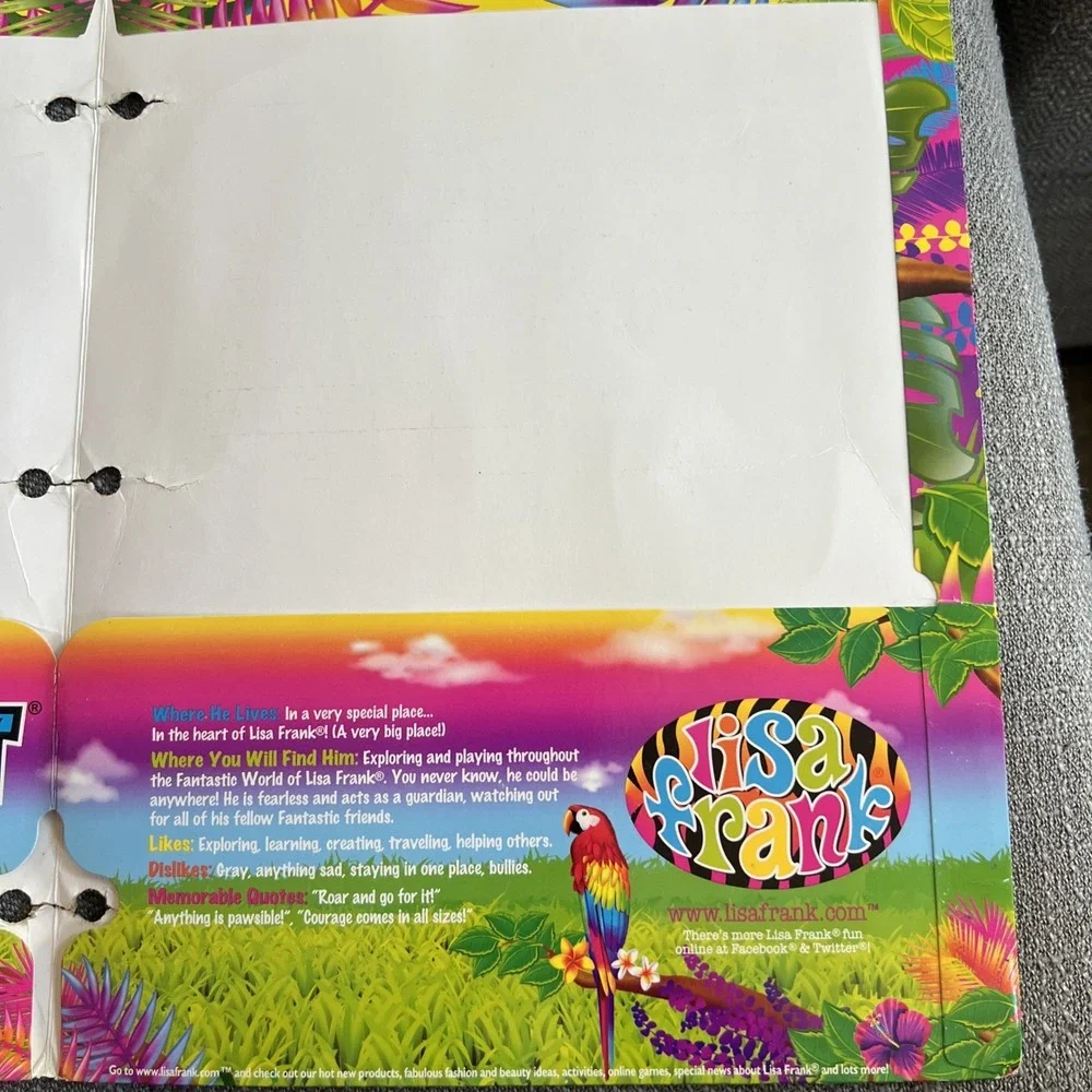 Lisa Frank Forrest Tiger Portfolio Folder 2012 Preowned